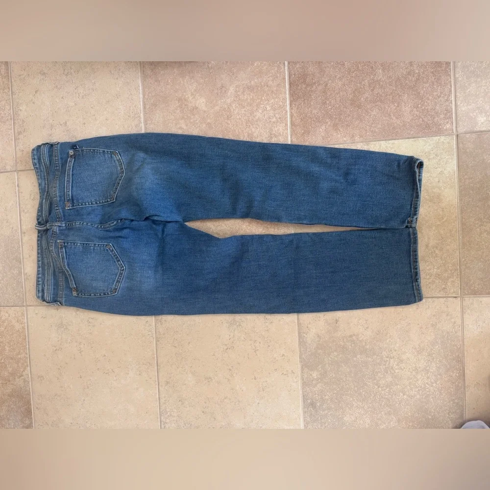 Pilcro Women's Blue Distressed Straight Jeans - Picture 3 of 3